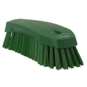 Vikan Hard Bristle Scrubbing Brush, Green Handle, Polyester Bristles, 36 mm Bristle Length, 200 mm Width, 38902