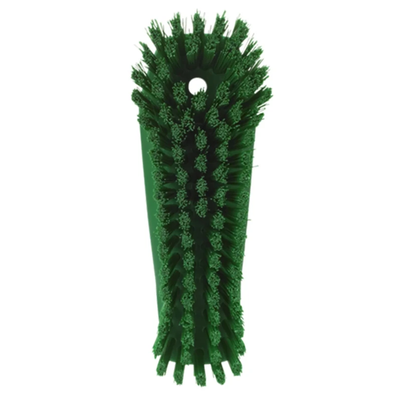Vikan Hard Bristle Scrubbing Brush, Green Handle, Polyester Bristles, 36 mm Bristle Length, 200 mm Width, 38902
