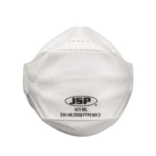 JSP 421ML Series FFP2 Disposable Respirator, Fold Flat Dust Mask, 10 Pack, 
