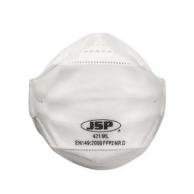 JSP 421ML Series FFP2 Disposable Respirator, Fold Flat Dust Mask, 10 Pack, 