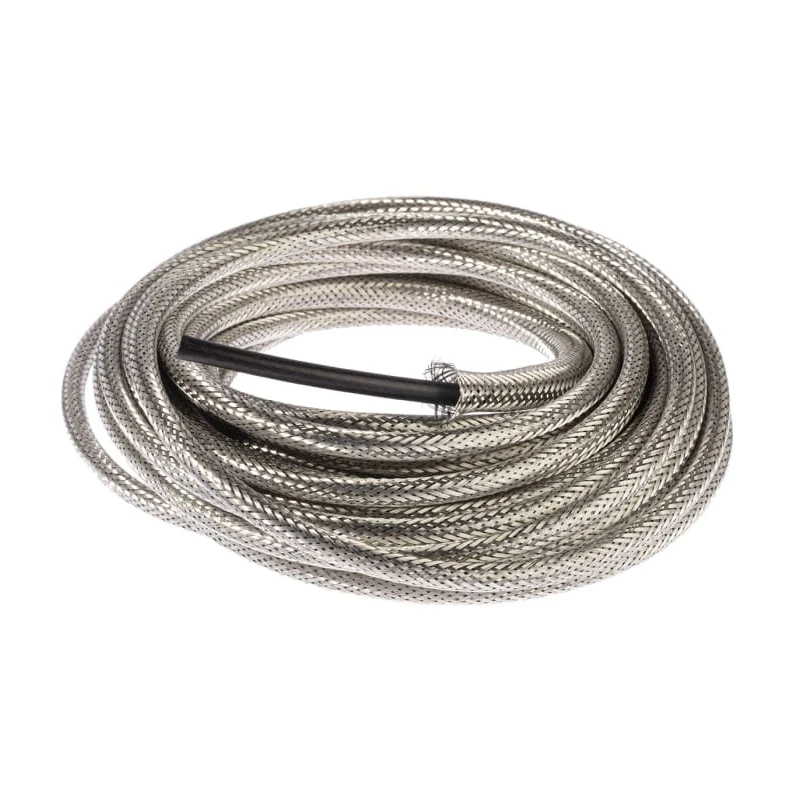 TE Connectivity Expandable Braided Tin Plated Copper Cable Sleeve, Silver, 10m, 8 mm Max Diameter, INSTALITE LWB-101-6.0(10)