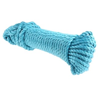 RS PRO Polypropylene Rope 27m, 10mm Diameter, UV-Stabilised, Blue, 3-Strand Fibre 672-992