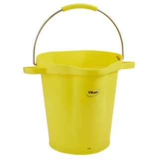 Vikan 20L Plastic Cleaning Bucket with Handle, Yellow, FDA Approved, 56926