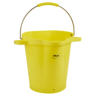 Vikan 20L Plastic Cleaning Bucket with Handle, Yellow, FDA Approved, 56926