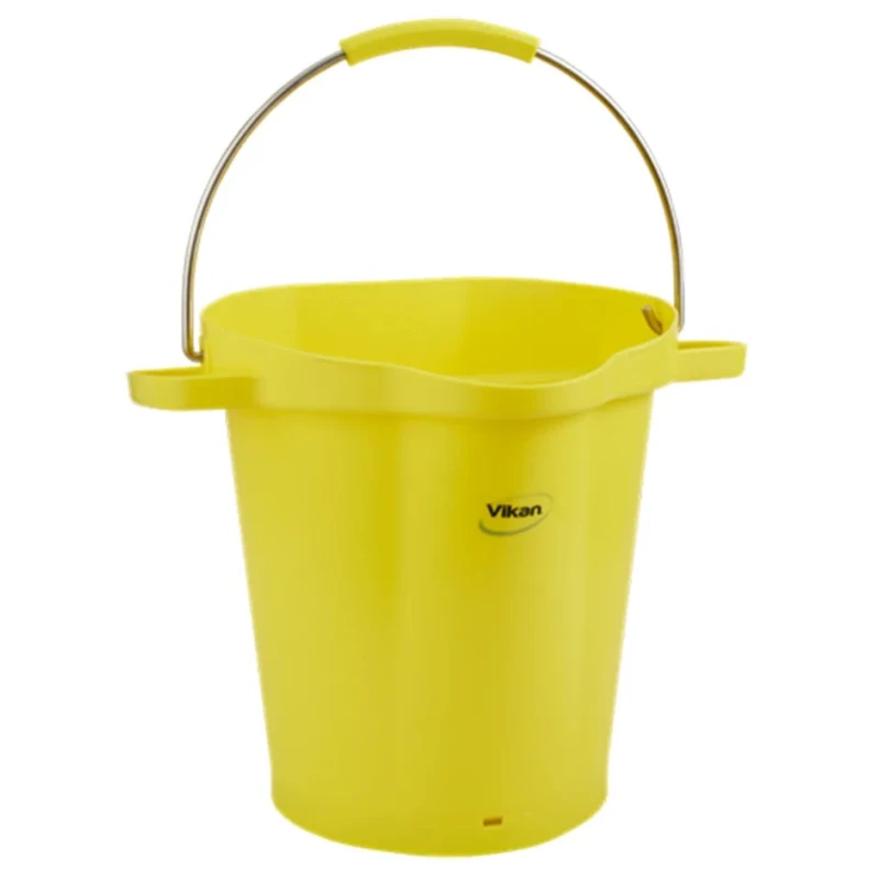 Vikan 20L Plastic Cleaning Bucket with Handle, Yellow, FDA Approved, 56926
