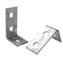 RS PRO Steel Mounting Bracket Galvanised 57mm x 90mm, 3-Hole Angle, 14mm Hole, Model 176-6902
