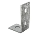 RS PRO Steel Mounting Bracket Galvanised 57mm x 90mm, 3-Hole Angle, 14mm Hole, Model 176-6902