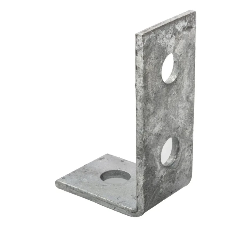 RS PRO Steel Mounting Bracket Galvanised 57mm x 90mm, 3-Hole Angle, 14mm Hole, Model 176-6902