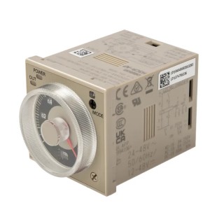 Omron Multifunction DIN Rail Timer Relay , 2-Contact DPDT, 24V AC/48V AC/12–48V DC, 0.05 s–300 h, IP40, Adjustable H3CR