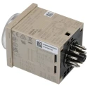 Omron DIN Rail Multifunction Timer Relay DPDT, 2-Contact, 12–48V DC, 24/48V AC, 0.1s–600h, 5A H3CR