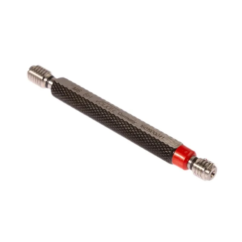 Volkel Plug Thread Plug Gauge M6 x 1, 1 mm Pitch Diameter, Double Ended, Metric, Tapered 16019