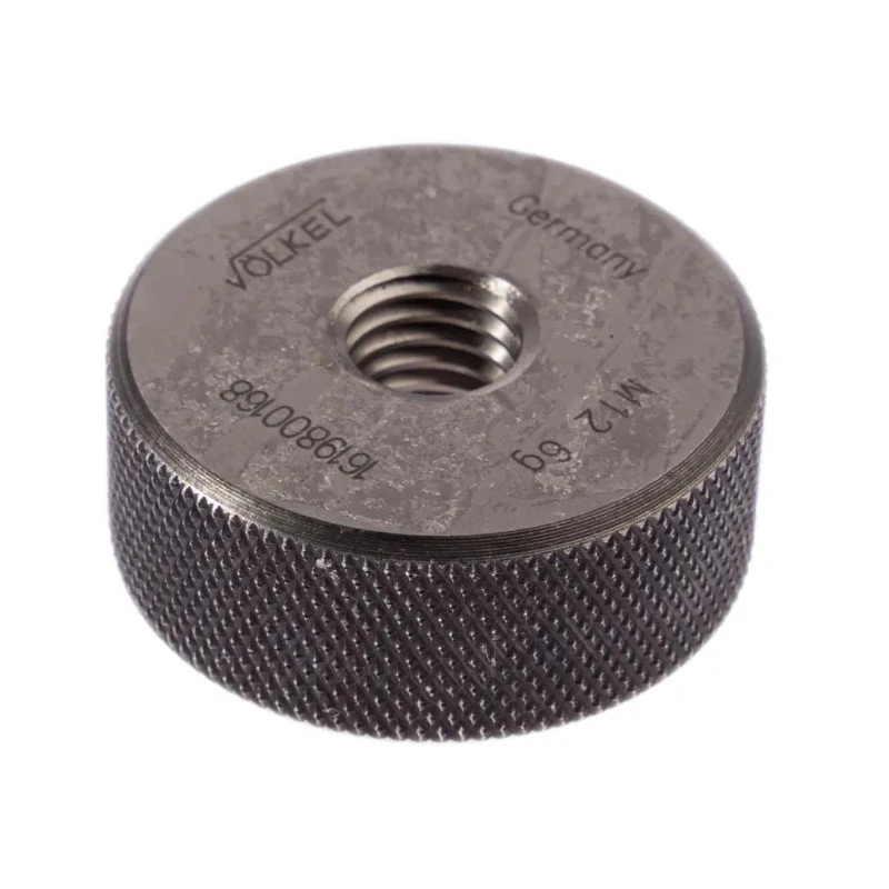 Volkel M12 x 1.75 Ring Gauge, Metric, Tapered, 6g Tolerance, 1.75 mm Pitch Diameter 16198