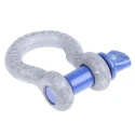 RS PRO Bow Shackle Zinc Plated Steel, Screw Pin, Safe Working Load 2t, 12.7mm Shackle Diameter, 16mm Pin Diameter 674-099
