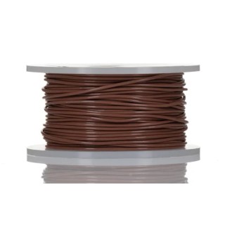 Alpha Wire Hookup Wire TEFLON Series Brown PTFE Equipment Wire, 22 AWG, 7 x 0.25 mm, 0.25 mm Core Strands, 30 5855/7 BR005
