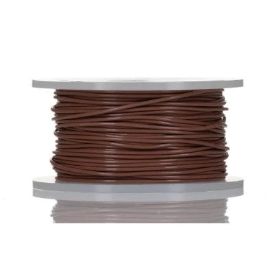Alpha Wire Hookup Wire TEFLON Series Brown PTFE Equipment Wire, 22 AWG, 7 x 0.25 mm, 0.25 mm Core Strands, 30 5855/7 BR005