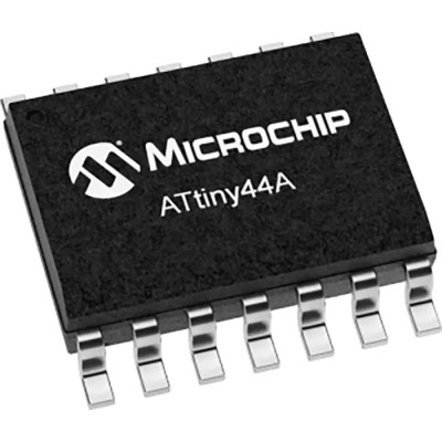 Microchip 8-bit AVR Microcontroller , 20MHz, 4kB FLASH, 14-Pin SOIC ATTINY44A