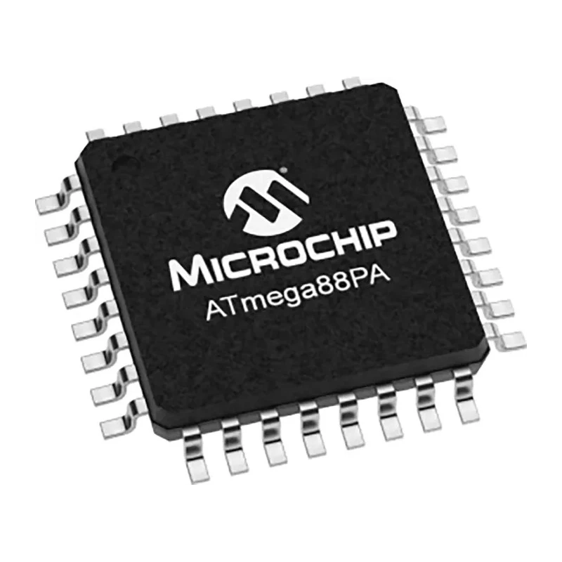 Microchip 8-bit AVR Microcontroller, 20 MHz, 8kB Flash, 32-Pin TQFP, 1kB SRAM, RISC Architecture ATMEGA88PA