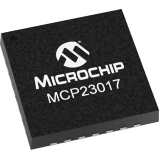 Microchip 16-Channel I/O Expander QFN 28, Surface Mount, 10MHz, 1.8–5.5V MCP23017T-E/ML