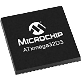 Microchip 16-bit AVR Microcontroller, 32 MHz, 32kB Flash, 64-Pin TQFP ATXMEGA32D3