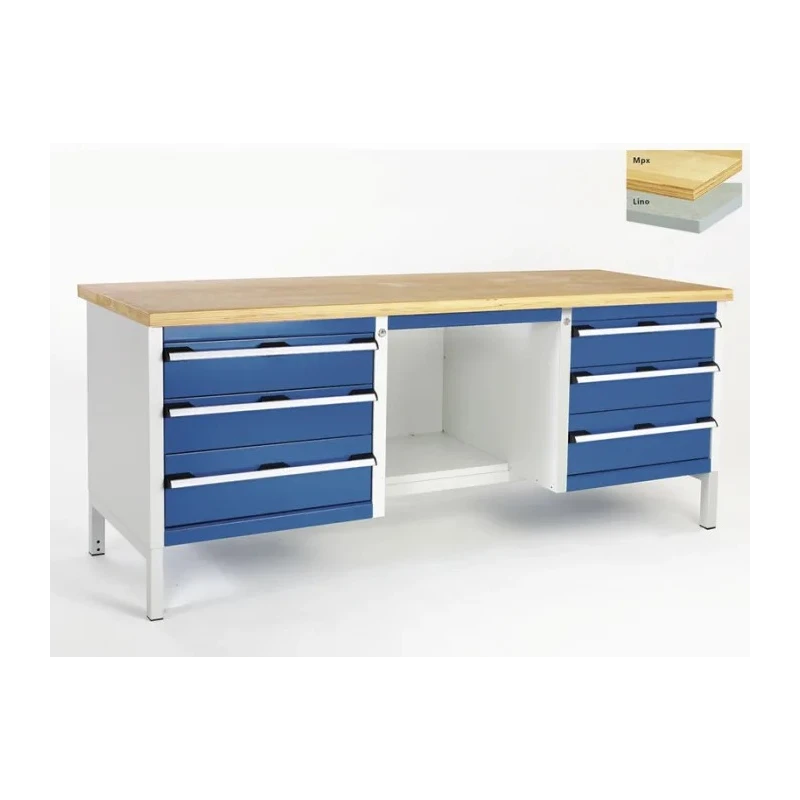 Bott Steel Workbench 800kg Max Load Adjustable Height 840 mm x 2m x 750 mm 41002073.11v