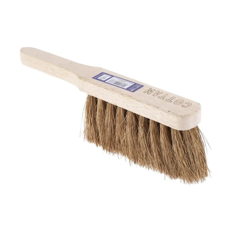 Cottam Soft Bristle Black Scrubbing Brush, Natural Coco Bristle, Hand Brush, Black Handle 673-967