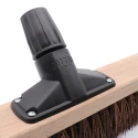 Cottam Natural Warehouse Broom with Bassine Bristles, Galvanised Steel Socket, Hard, 609mm Wide 673-995