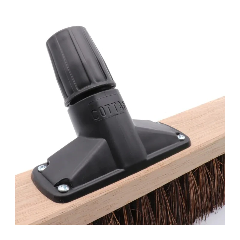 Cottam Natural Warehouse Broom with Bassine Bristles, Galvanised Steel Socket, Hard, 609mm Wide 673-995