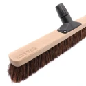 Cottam Natural Warehouse Broom with Bassine Bristles, Galvanised Steel Socket, Hard, 609mm Wide 673-995