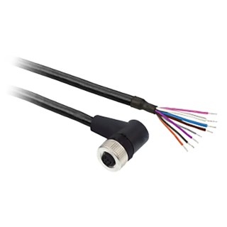 Telemecanique Sensors 8 Way M12 to Unterminated Sensor Actuator Cable 2m Polyurethane Jacket XZCP53P12L2
