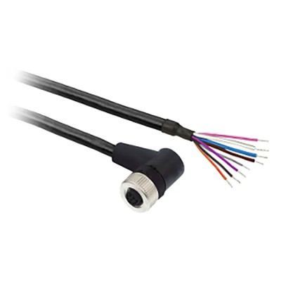 Telemecanique Sensors 8 Way M12 to Unterminated Sensor Actuator Cable 2m Polyurethane Jacket XZCP53P12L2