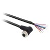 Telemecanique Sensors 8 Way M12 to Unterminated Sensor Actuator Cable 2m Polyurethane Jacket XZCP53P12L2