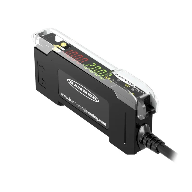 Banner Fibre Amplifier DF-G3-KD-2M Plastic/Glass 3000 mm PNP Push Pull Output 960 mW IO-Link IP50 30V DC