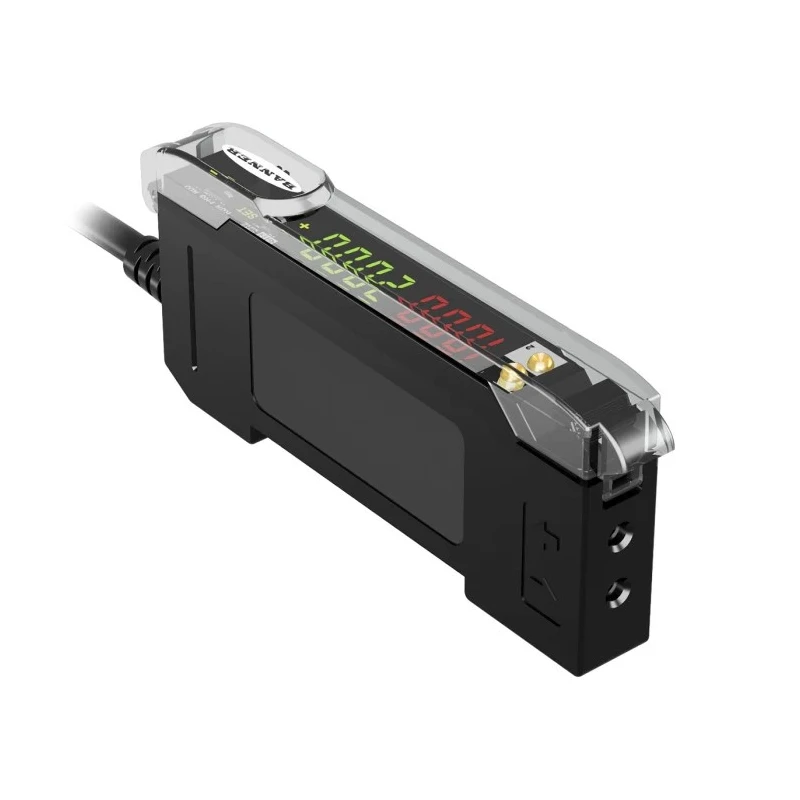 Banner Fibre Amplifier DF-G3-KD-2M Plastic/Glass 3000 mm PNP Push Pull Output 960 mW IO-Link IP50 30V DC