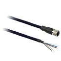 Telemecanique Sensors Sensor Actuator Cable, 5m, Female/Female, Straight Unterminated, PVC Jacket, 75V XZCPV11V12L5