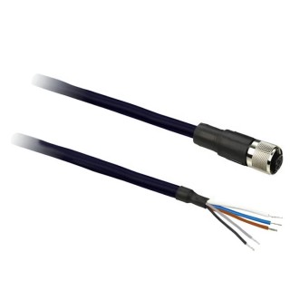 Telemecanique Sensors Sensor Actuator Cable, 5m, Female/Female, Straight Unterminated, PVC Jacket, 75V XZCPV11V12L5