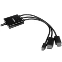 StarTech.com HDMI Multiport Adapter Cable, 2m, 4K UHD, USB-Powered, Black, DPMDPHD2HD