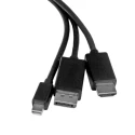 StarTech.com HDMI Multiport Adapter Cable, 2m, 4K UHD, USB-Powered, Black, DPMDPHD2HD