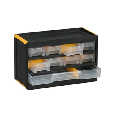RS PRO Plastic Drawer Unit, 9 Drawers, 190 x 300 x 135 mm, Stackable, Wall Mountable 178-3331