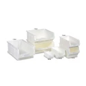 RS PRO Semi-Open Fronted Polypropylene Storage Container, White, 31.4L Capacity, 200x520x310 mm 178-3340
