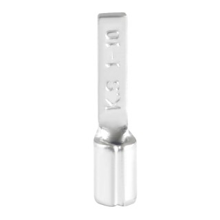 RS PRO Uninsulated Crimp Blade Terminal 14.8 mm Blade Length, 22 AWG to 16 AWG, Grey 178-7239