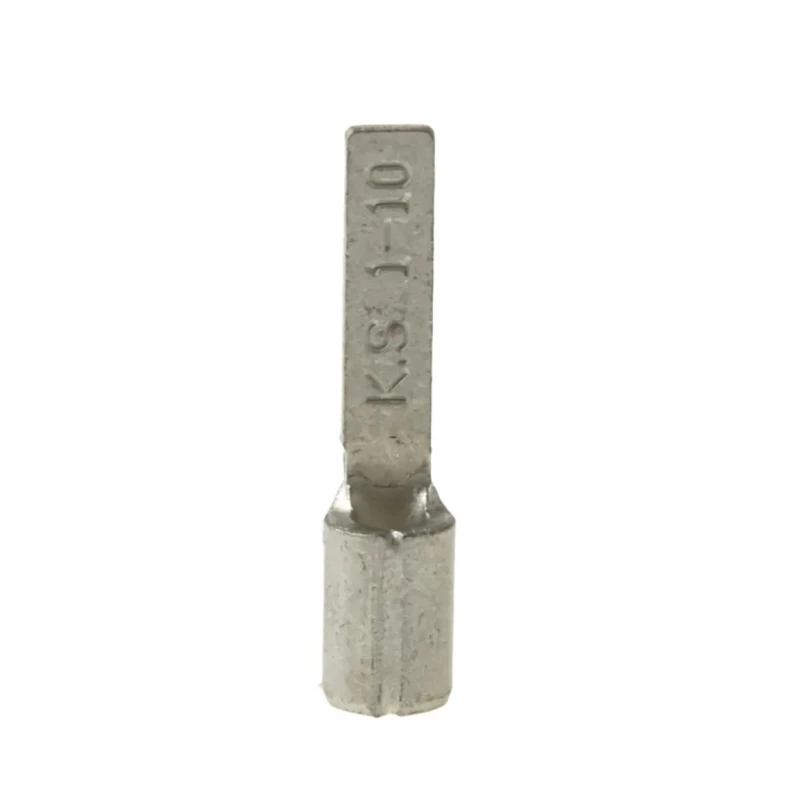 RS PRO Uninsulated Crimp Blade Terminal 14.8 mm Blade Length, 22 AWG to 16 AWG, Grey 178-7239