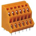 WAGO PCB Terminal Block 12-Contact 5.08 mm Pitch 2 Row 320V Orange Polyamide Cage Clamp 736-306