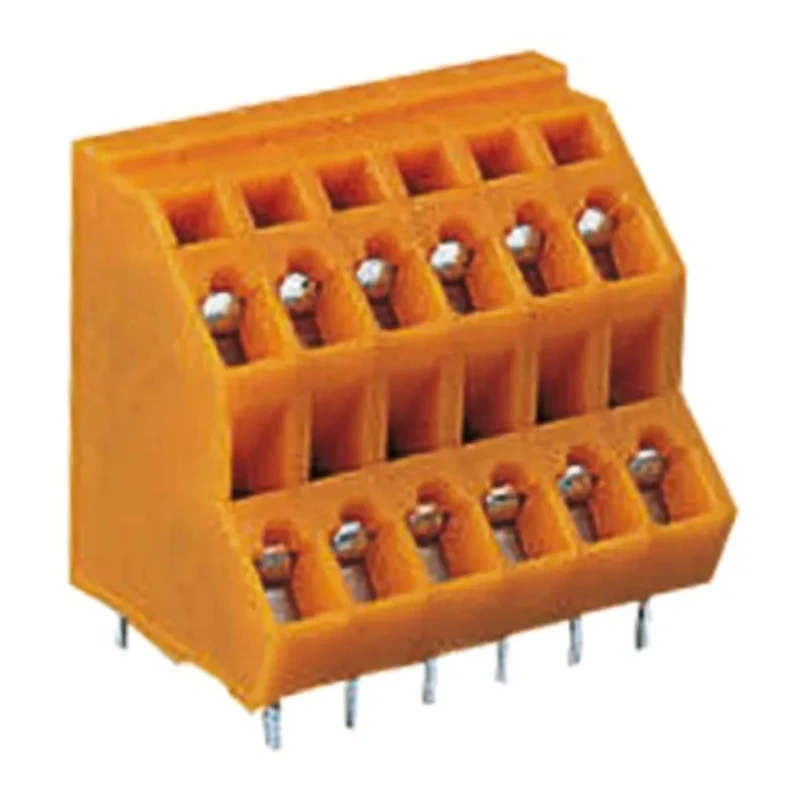 WAGO PCB Terminal Block 12-Contact 5.08 mm Pitch 2 Row 320V Orange Polyamide Cage Clamp 736-306