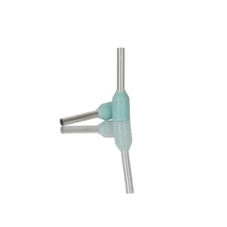 RS PRO Insulated Crimp Bootlace Ferrule 1.1mm Pin Diameter, 6mm Pin Length, Nylon Insulation, Turquoise, 22 AWG 178-7285