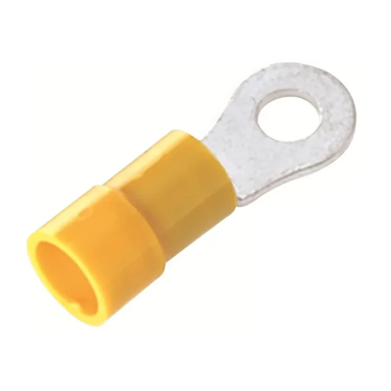 RS PRO DRVY Insulated Ring Terminal 5.3 mm Stud Size, 12–10 AWG, Vinyl, Yellow 178-7273