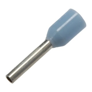 RS PRO Insulated Crimp Bootlace Ferrule 6 mm Pin Length, 1.1 mm Pin Diameter, Light Blue, Nylon, 24 AWG, 178-7279