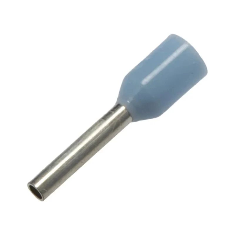 RS PRO Insulated Crimp Bootlace Ferrule 6 mm Pin Length, 1.1 mm Pin Diameter, Light Blue, Nylon, 24 AWG, 178-7279