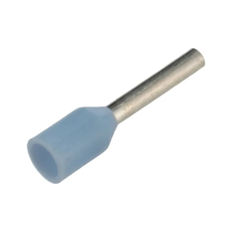 RS PRO Insulated Crimp Bootlace Ferrule 6 mm Pin Length, 1.1 mm Pin Diameter, Light Blue, Nylon, 24 AWG, 178-7279