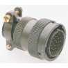Amphenol Socapex Nickel Alloy Straight 3 Way MIL Spec Circular Connector, 3 Male Contacts, Shell Size 8, Cable 45106EC83AP50
