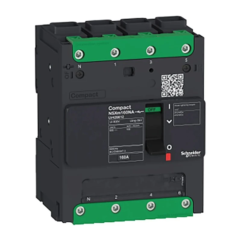 Schneider Electric ComPact NSXm 4-Pole Molded Case Circuit Breaker, 50A, 690V AC, Breaking Capacity 1.28 kA, Clip-on LV426610
